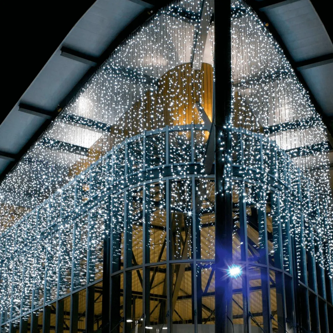 DecoWoerner Luces De Navidad>Cortina De Luces LED Parpadeante Para Exteriores, Anchura 100 Cm, Cable