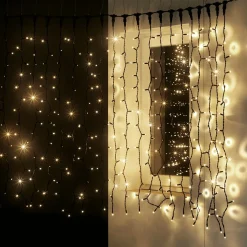 DecoWoerner Luces De Navidad>Cortina De Luces LED Parpadeante Para Uso Profesional Sistema IP67, 600 LED, 300 X 200 Cm