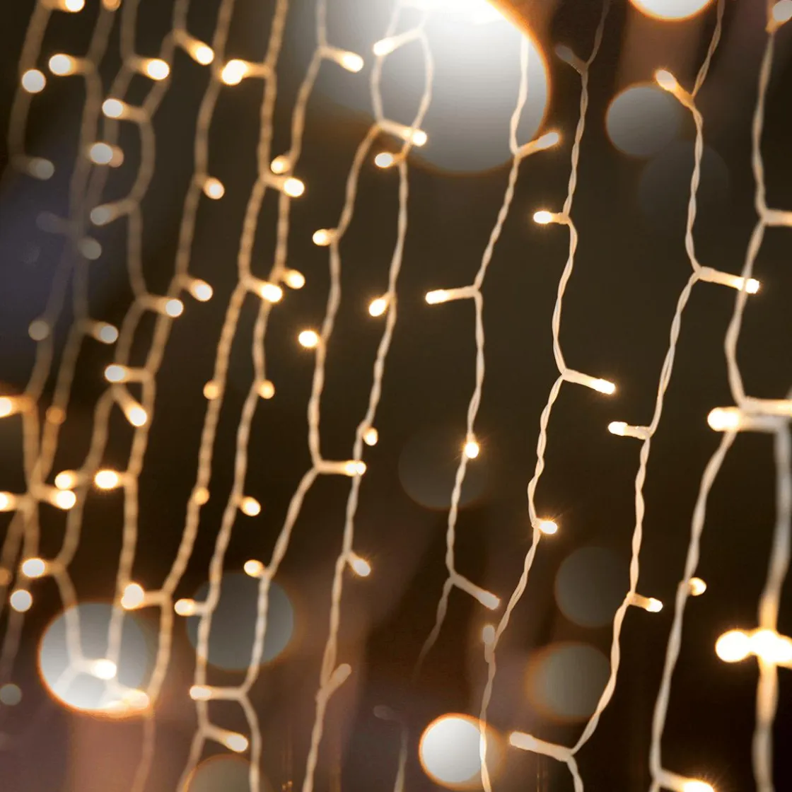 DecoWoerner Luces De Navidad>Cortina De Luces LED 24V Para Exteriores, 1160 LED, 700 X 200 Cm