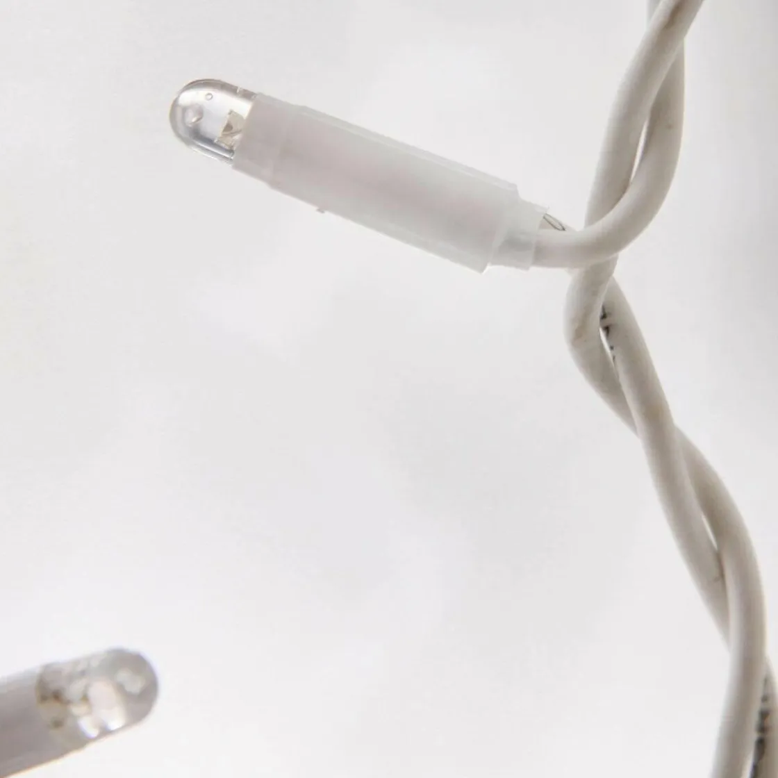 DecoWoerner Luces De Navidad>Cortina De Luz LED Profesional IP67, 900 Cm Sin Cable De Alimentación, Blanca