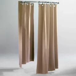 DecoWoerner Probadores Y Cortinas>Cortina De Vestuario, Longitud 200 Cm, Poco Inflamable, Beige