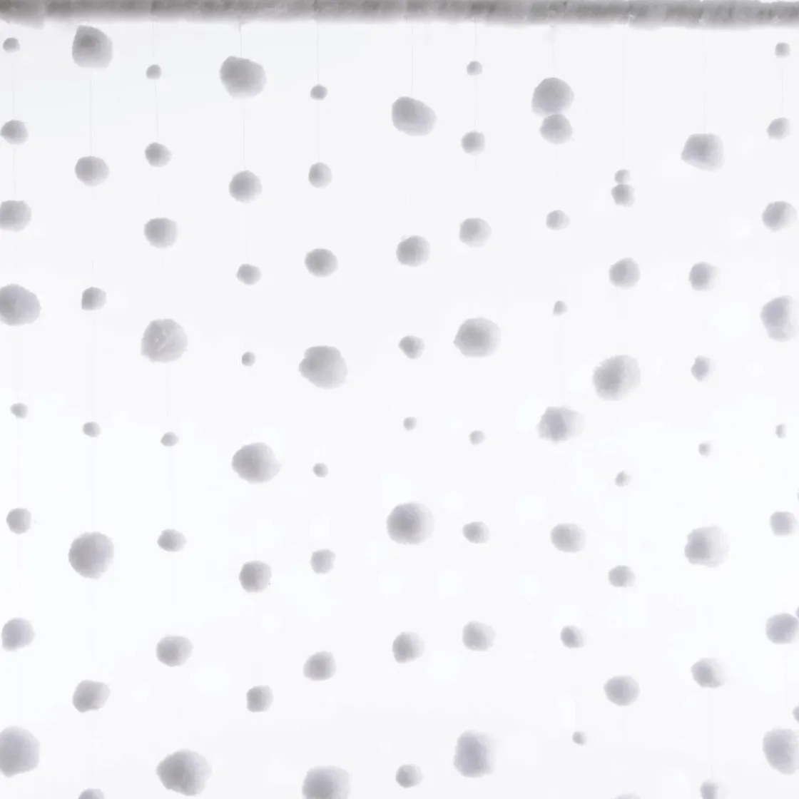 DecoWoerner Decoración Navideña Xxl>Cortina Decorativa Bola De Nieve 200 X 90 Cm