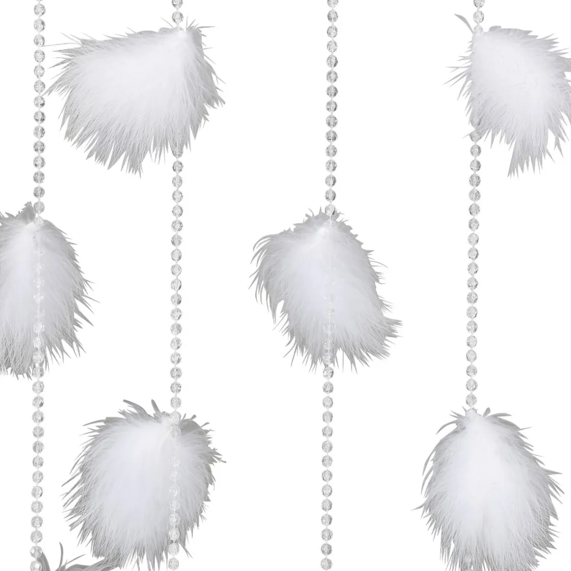 DecoWoerner Decoración De Verano|Decoración De Primavera>Cortina Decorativa Con Plumas, 190 X 90 Cm
