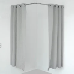 DecoWoerner Probadores Y Cortinas>Cortina Esquinera Para Cubículos, 200 Cm De Largo,