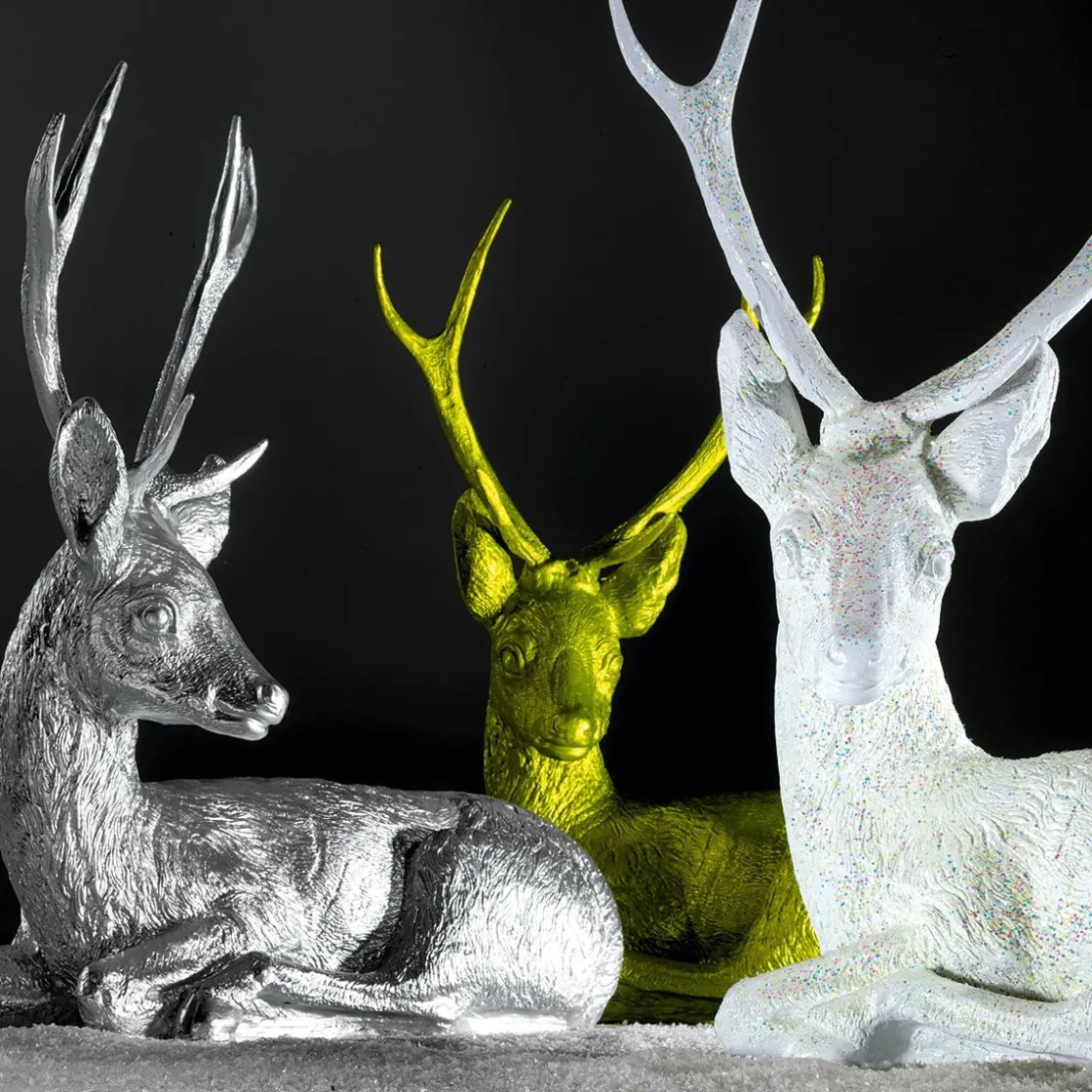 DecoWoerner Decoración De Animales|Decoración De Otoño>Corzo Macho Decorativo, Longitud: 70 Cm