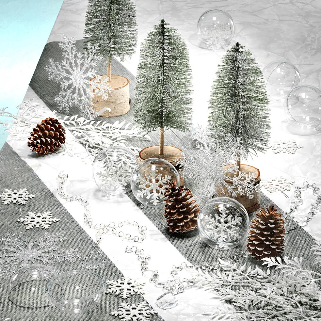 DecoWoerner Decoración De Invierno>Cristales De Hielo Ø 21 Cm 3 Piezas De Plástico