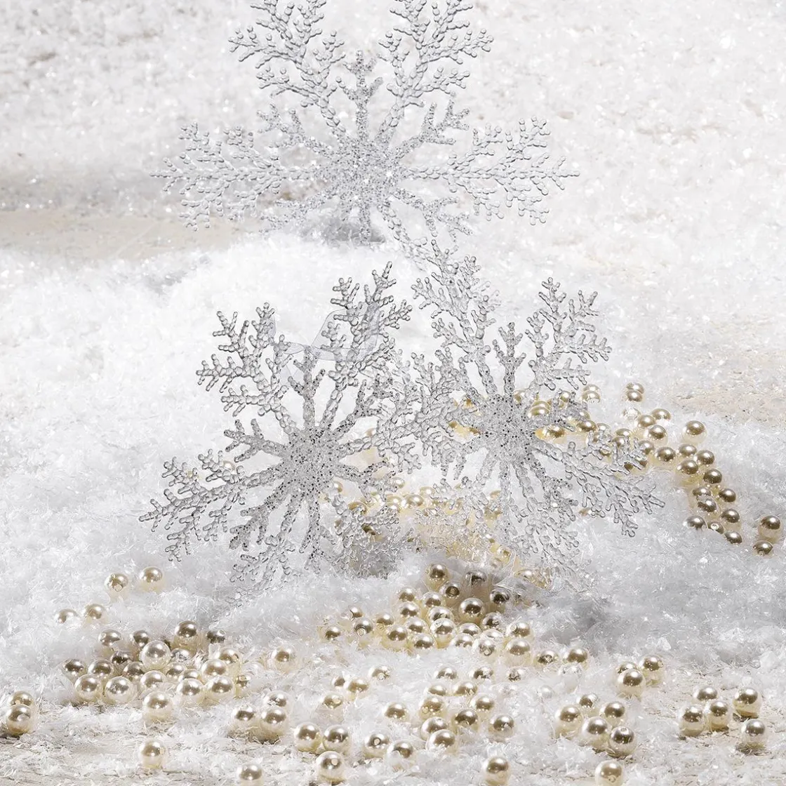 DecoWoerner Decoración De Invierno>Cristales De Hielo Ø 21 Cm 3 Piezas De Plástico