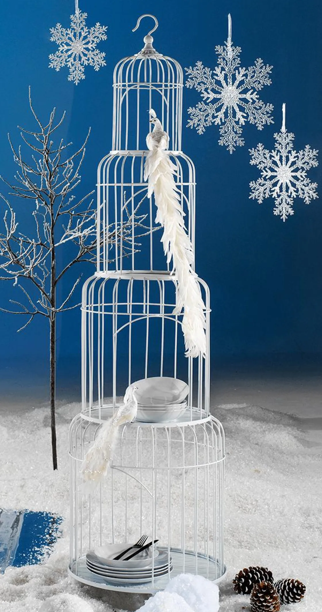 DecoWoerner Decoración De Invierno>Cristales De Hielo Ø 21 Cm 3 Piezas De Plástico