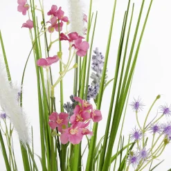 DecoWoerner Decoración De Primavera|Hierba Decorativa>Césped Artificial Decorativo Con Flores s 65 Cm
