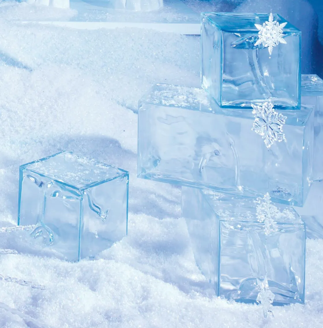 DecoWoerner Decoración Temática|Decoración De Invierno>Cubito De Hielo Decorativo, 23 X 23 Cm