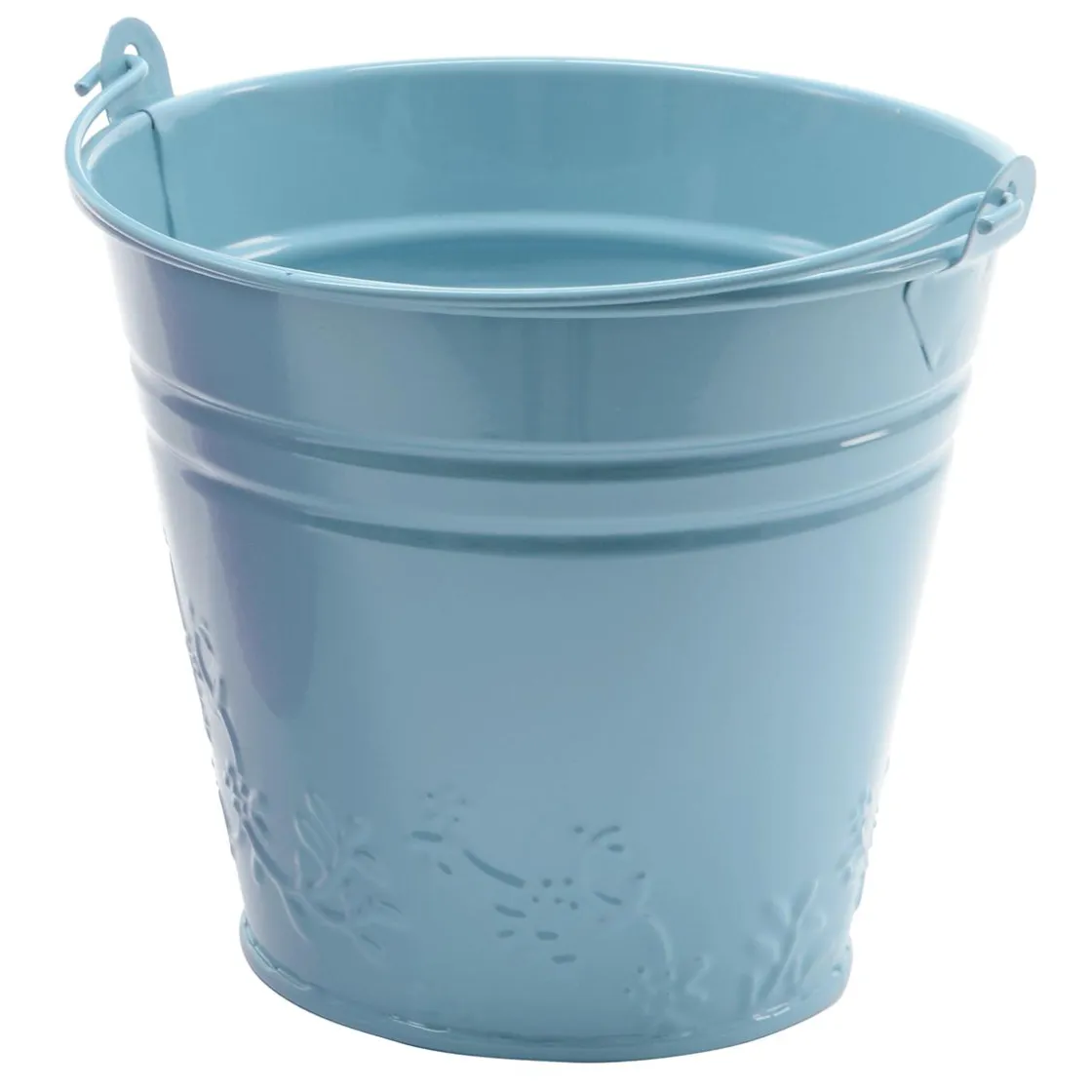 DecoWoerner Decoración De Verano|Decoración De Pascua>Cubo De Metal Vintage Galvanizado 11 Cm