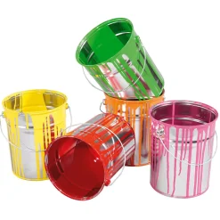 DecoWoerner Decoración Temática>Cubo De Pintura Decorativa De 23 Cm De Alto,