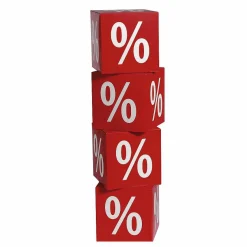 DecoWoerner Material De Rebajas>Cubo Plegable "Porcentaje", 32 X 32 Cm