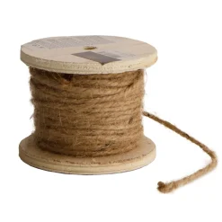 DecoWoerner Ayudas Y Herramientas De Decoración>Cuerda De Cáñamo En Bobina De Madera De Unos 16 M De Longitud 50 G