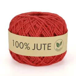 DecoWoerner Cintas De Regalo|Go Green - Envoltorio Para Regalo Ecológico>Cuerda De Yute Ø 1,5 Mm, 100 M, Roja