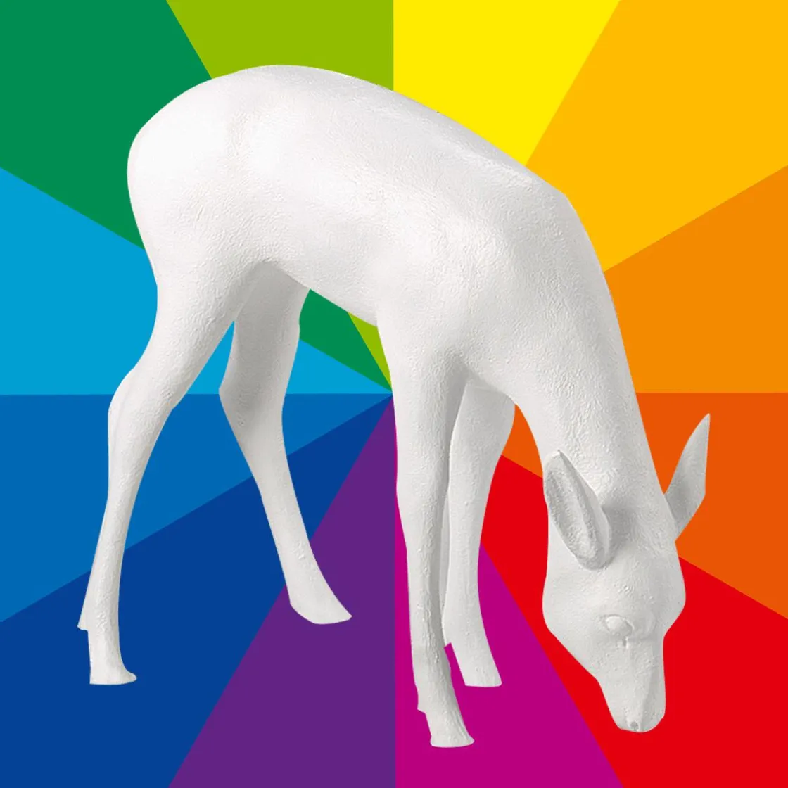 DecoWoerner Decoración De Animales>Deco Ciervo Pastando 75 Cm De Altura, Color A Elegir