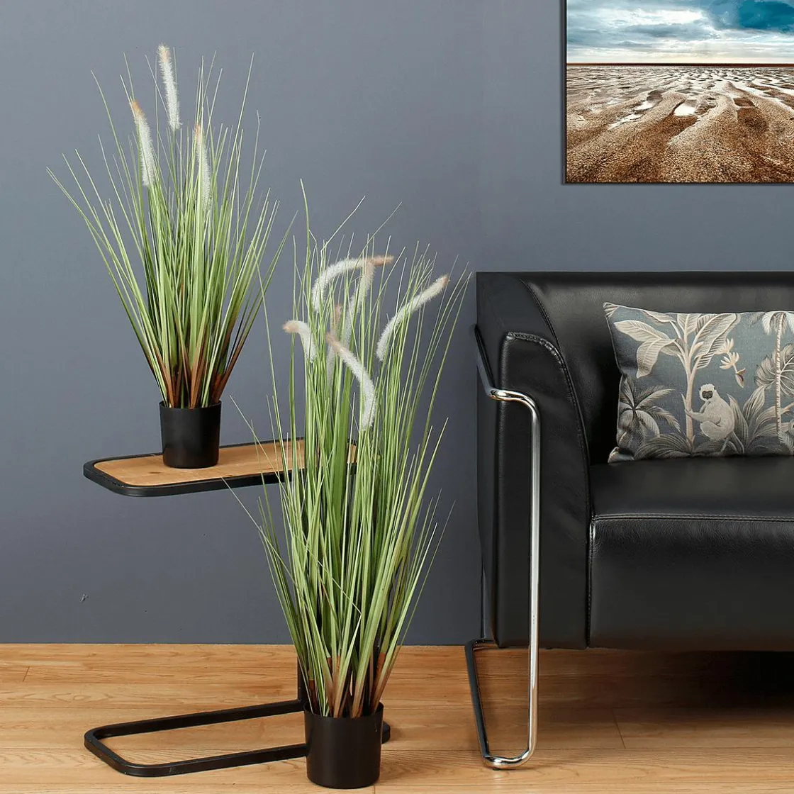 DecoWoerner Decoración De Verano|Decoración De Primavera>Deco Lampbush Grass En Maceta Negra 90 Cm