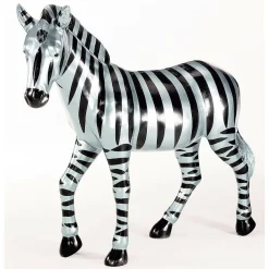 DecoWoerner Decoración De Animales>Deco Zebra 190 Cm De Largo, Negro Plateado