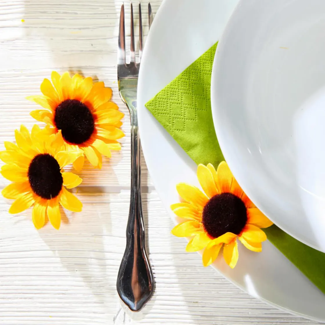 DecoWoerner Decoración Dispersa|Decoración De Primavera>Decoración Flores Girasoles, Paquete De 24 Piezas