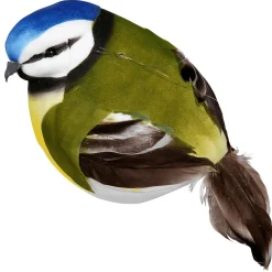 DecoWoerner Decoración De Animales|Decoración De Primavera>Decoración Pájaro Verde Amarillo 19 Cm