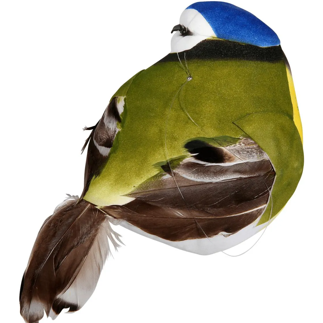 DecoWoerner Decoración De Animales|Decoración De Primavera>Decoración Pájaro Verde Amarillo 19 Cm