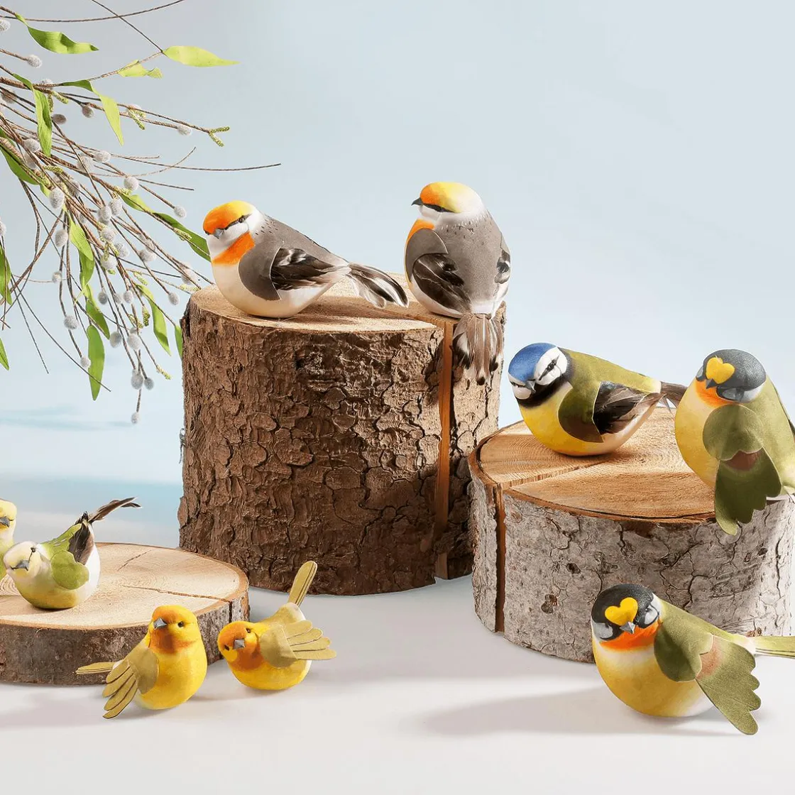 DecoWoerner Decoración De Animales|Decoración De Primavera>Decoración Pájaro -naranja 19 Cm