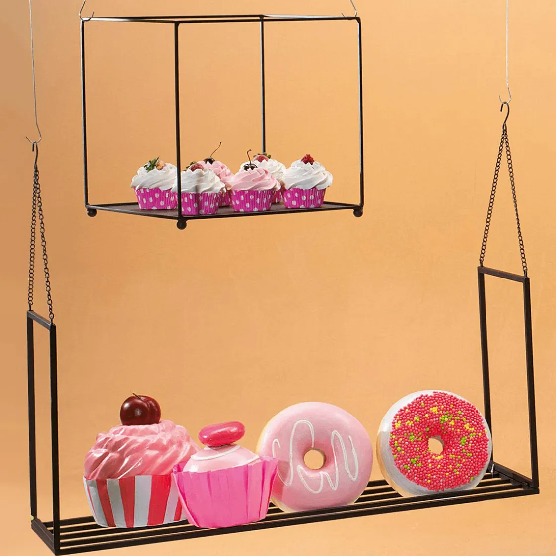 DecoWoerner Chupetes Xxl>Donut Decorativo Con Perlas De Azúcar 20 Cm Ø Colorido