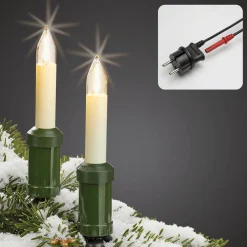 DecoWoerner Luz Decorativa|Luces De Navidad>Eje Velas Luz Cadena Para Interior Y Exterior 22 M