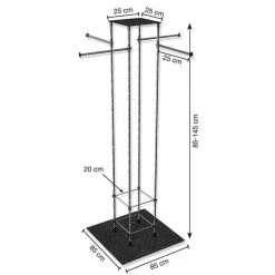 DecoWoerner Percheros>El Puesto De Ropa Confeccionada LOFT, 85 - 145 Cm