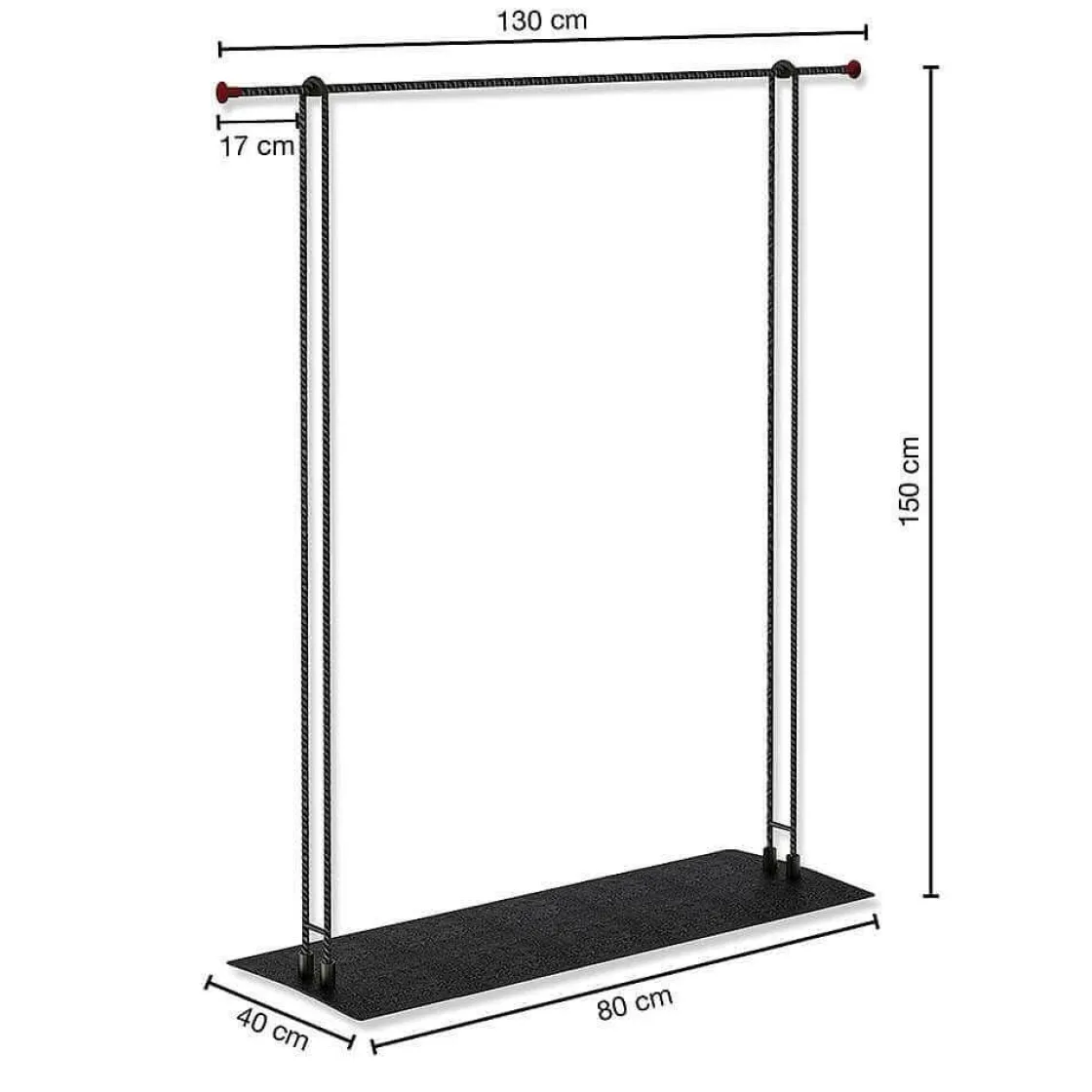 DecoWoerner Percheros>El Puesto De Ropa Confeccionada LOFT, 130 X 150 Cm