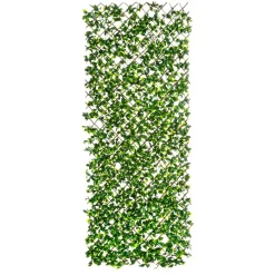 DecoWoerner Paredes De Plantas>Elemento De Valla De Privacidad Con Hojas s Artificiales, Extensible Hasta 200 Cm