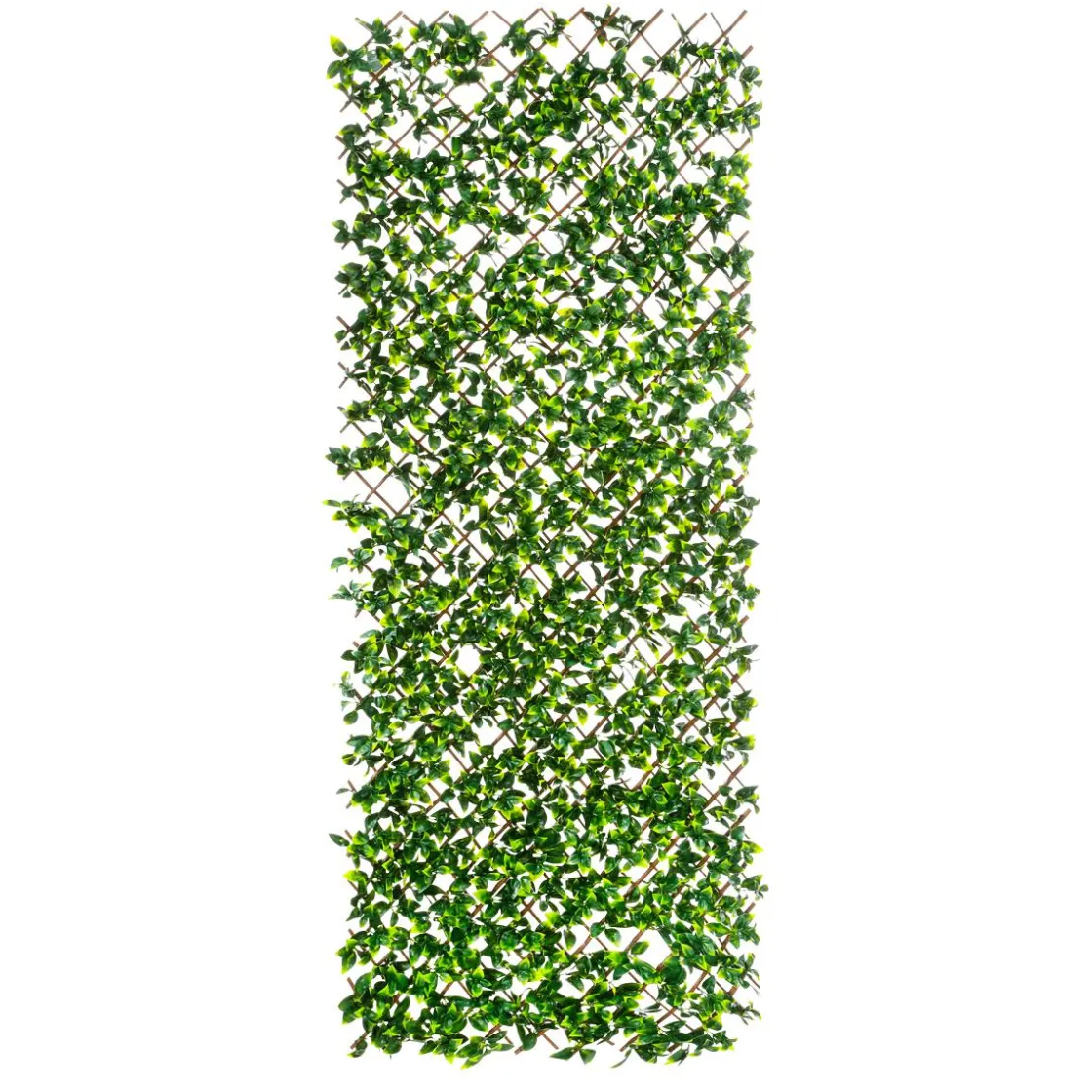 DecoWoerner Paredes De Plantas>Elemento De Valla De Privacidad Con Hojas s Artificiales, Extensible Hasta 200 Cm