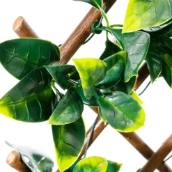 DecoWoerner Paredes De Plantas>Elemento De Valla De Privacidad Con Hojas s Artificiales, Extensible Hasta 200 Cm