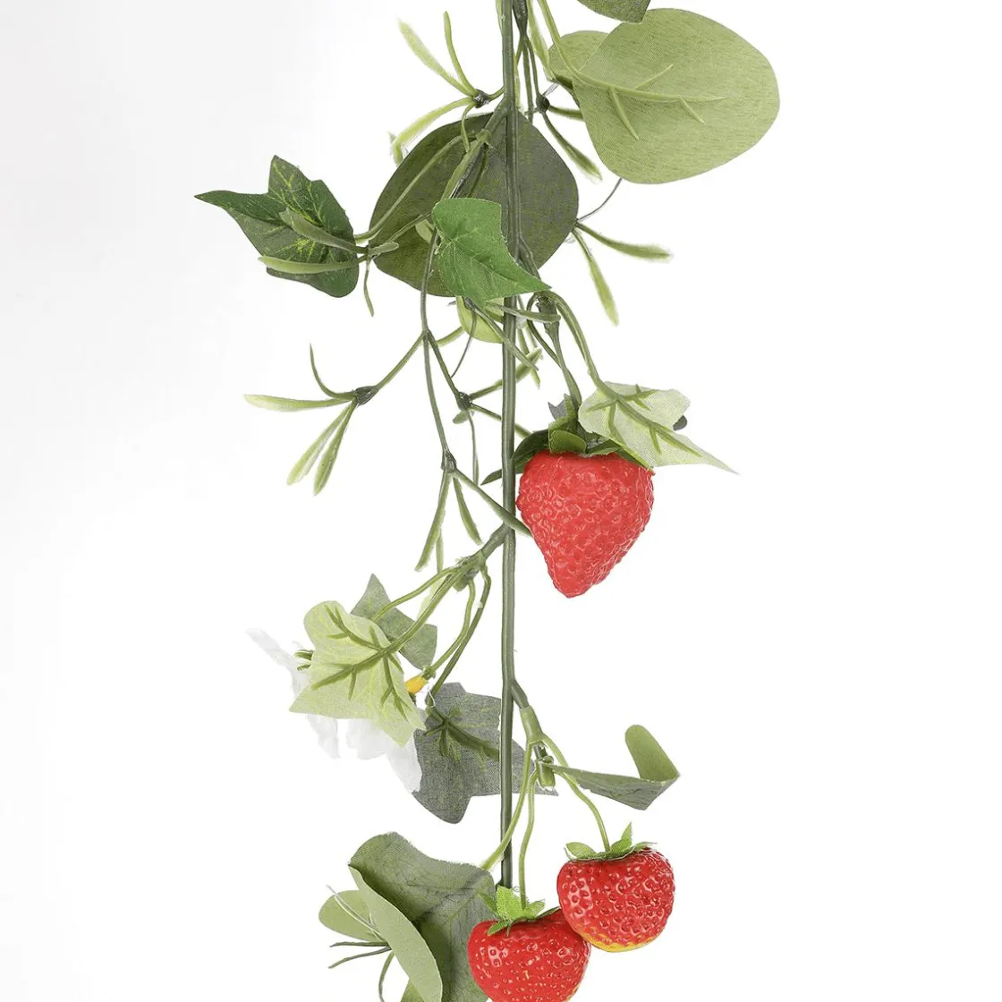 DecoWoerner Decoración De Primavera|Guirnaldas Y Vides>Enredadera Artificial De Fresas Con Fruta 180 Cm