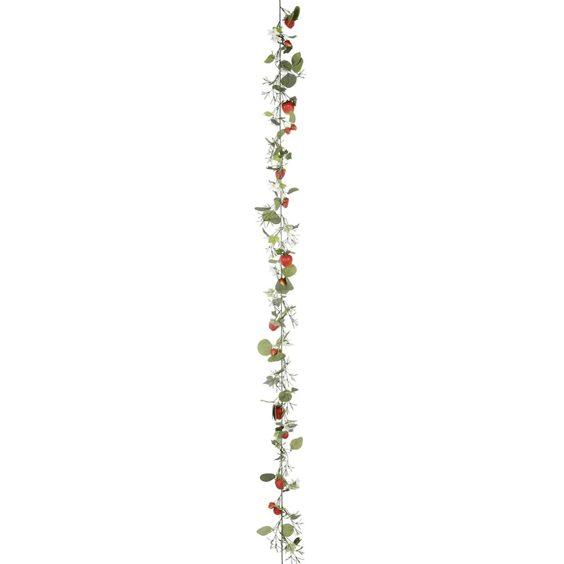DecoWoerner Decoración De Primavera|Guirnaldas Y Vides>Enredadera Artificial De Fresas Con Fruta 180 Cm