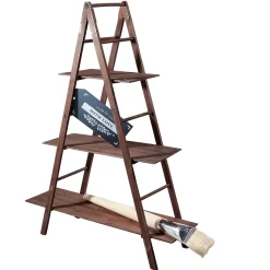 DecoWoerner Expositores Para Tiendas|Decoración Natural>Escalera De Estantería Vintage , Altura 150 Cm