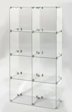 DecoWoerner Expositores Para Tiendas>Escaparate Cúbica De Vidrio De Bricolaje, Sin Paredes Traseras, Altura 165 Cm