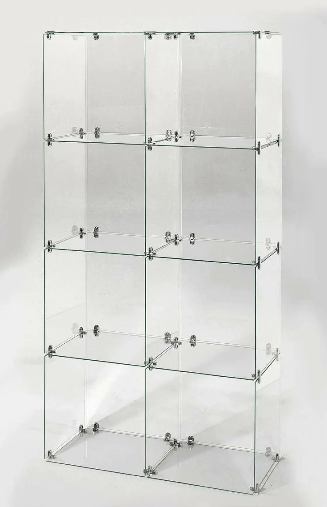 DecoWoerner Expositores Para Tiendas>Escaparate Cúbica De Vidrio De Bricolaje, Sin Paredes Traseras, Altura 165 Cm