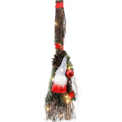 DecoWoerner Figuras De Navidad>Escoba Decorativa Con LED 55 Cm