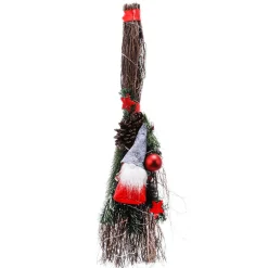 DecoWoerner Figuras De Navidad>Escoba Decorativa Con LED 55 Cm