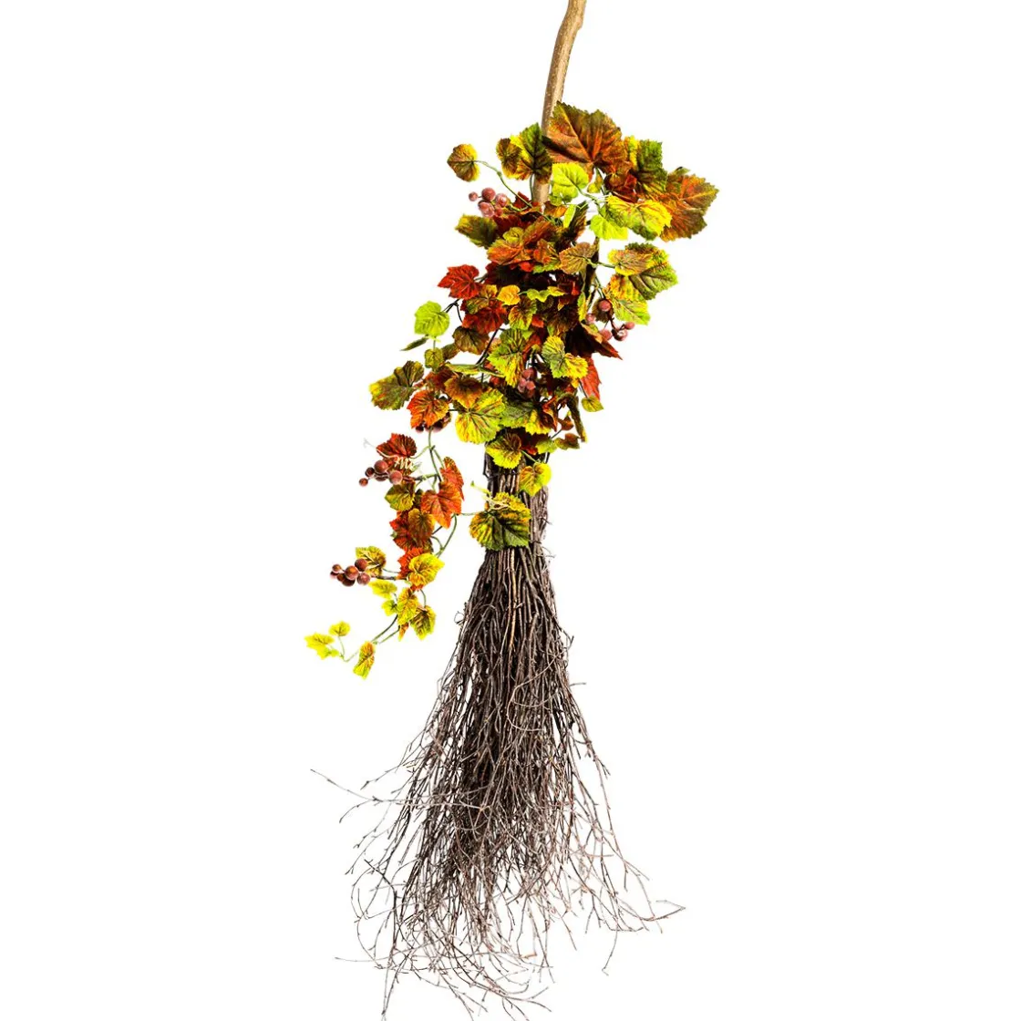 DecoWoerner Decoración Temática|Decoración De Otoño>Escoba Decorativa De Broza, 125 Cm