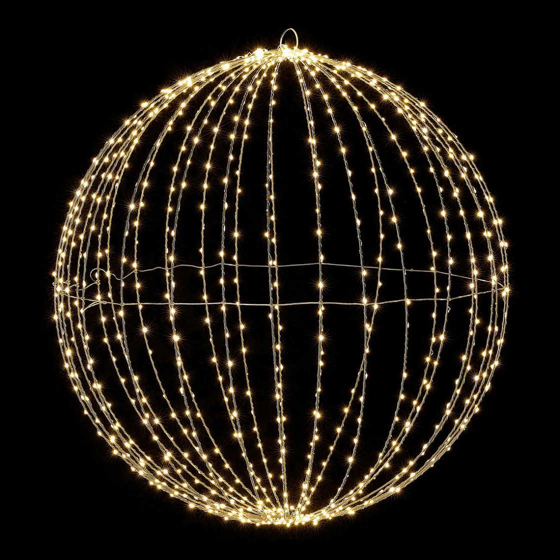 DecoWoerner Decoración Navideña Xxl|Luces De Navidad>Esfera Luminosa LED Para Exteriores, LED Cálido - Blanco, Ø 80 Cm