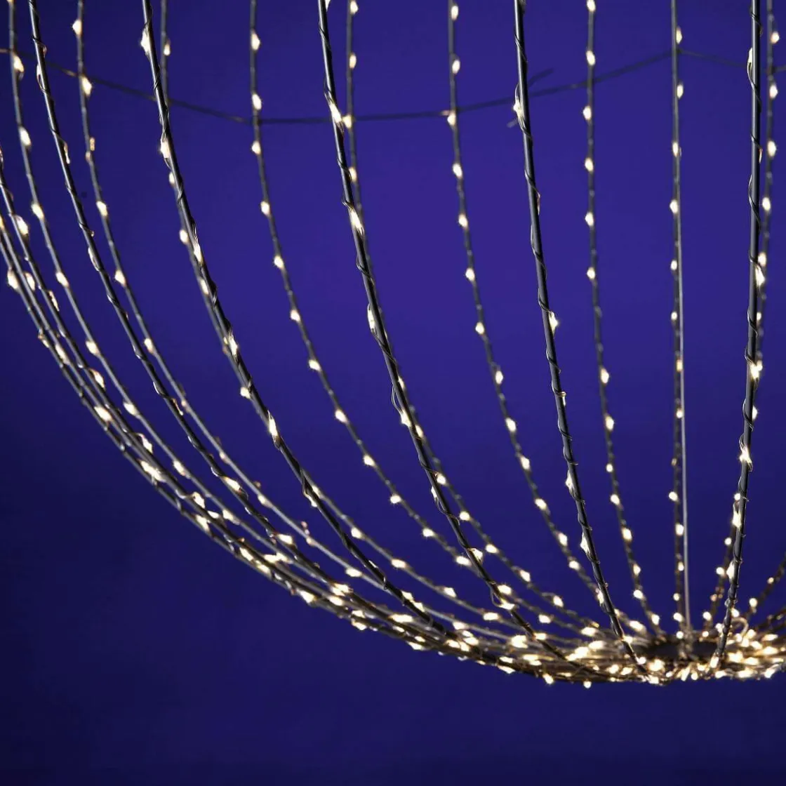 DecoWoerner Decoración Navideña Xxl|Luces De Navidad>Esfera Luminosa LED Para Exteriores, LED Cálido - Blanco, Ø 80 Cm