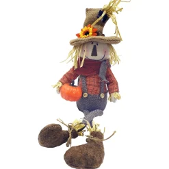 DecoWoerner Decoración Temática|Decoración De Otoño>Espantapájaros Sentado De 50 Cm