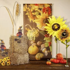 DecoWoerner Decoración Temática|Decoración De Otoño>Espantapájaros Sentado De 50 Cm