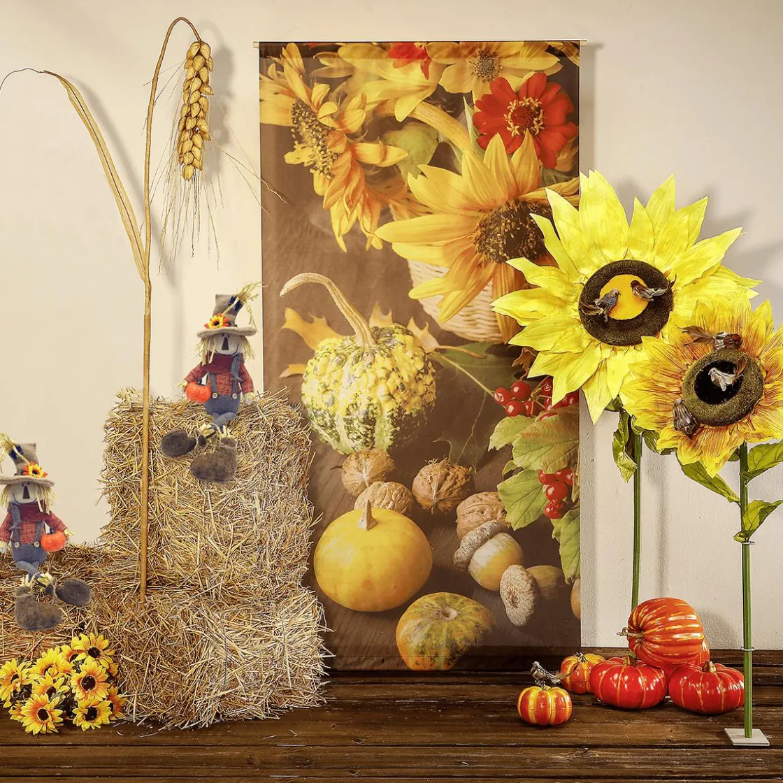 DecoWoerner Decoración Temática|Decoración De Otoño>Espantapájaros Sentado De 50 Cm