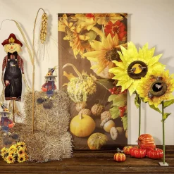 DecoWoerner Decoración De Otoño>Espiga De Trigo Decorativa, Altura 170 Cm