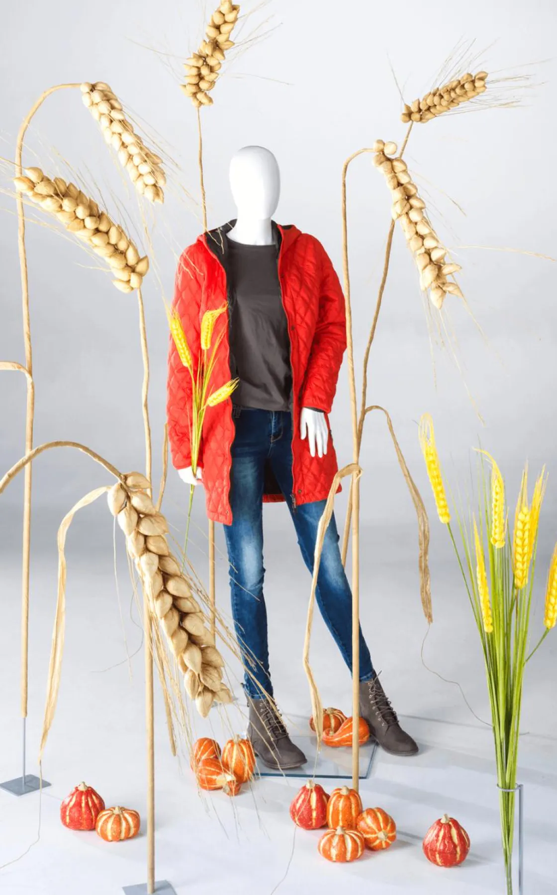 DecoWoerner Decoración De Otoño>Espiga De Trigo Decorativa, Altura 170 Cm