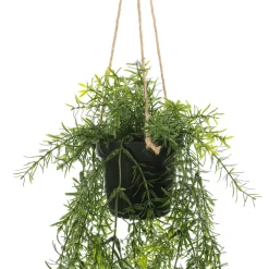 DecoWoerner Plantas Colgantes>Espárrago Artificial Ornamental Asparagus Cesta Colgante 20 X 50 Cm