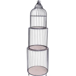 DecoWoerner Decoración De Primavera>Estantería De Jaula De Pájaro, Altura 140 Cm, Negra
